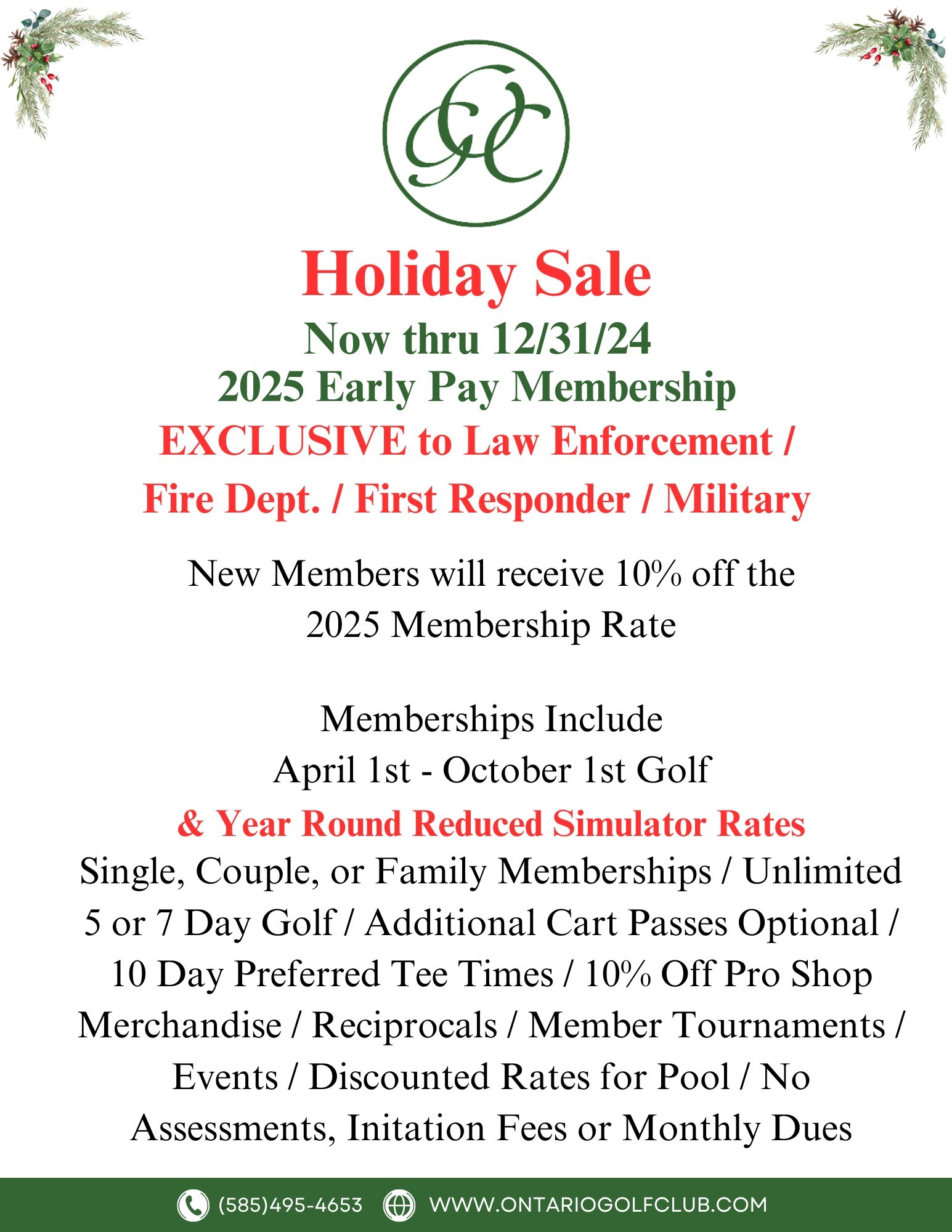 Ontario Country Club | Home (Widgetkit Item) - (November 2024) Ontario Country Club Home (Widgetkit Item) – (November 2024) OCC (December 2024) Holiday Sale (Event / Flyer)